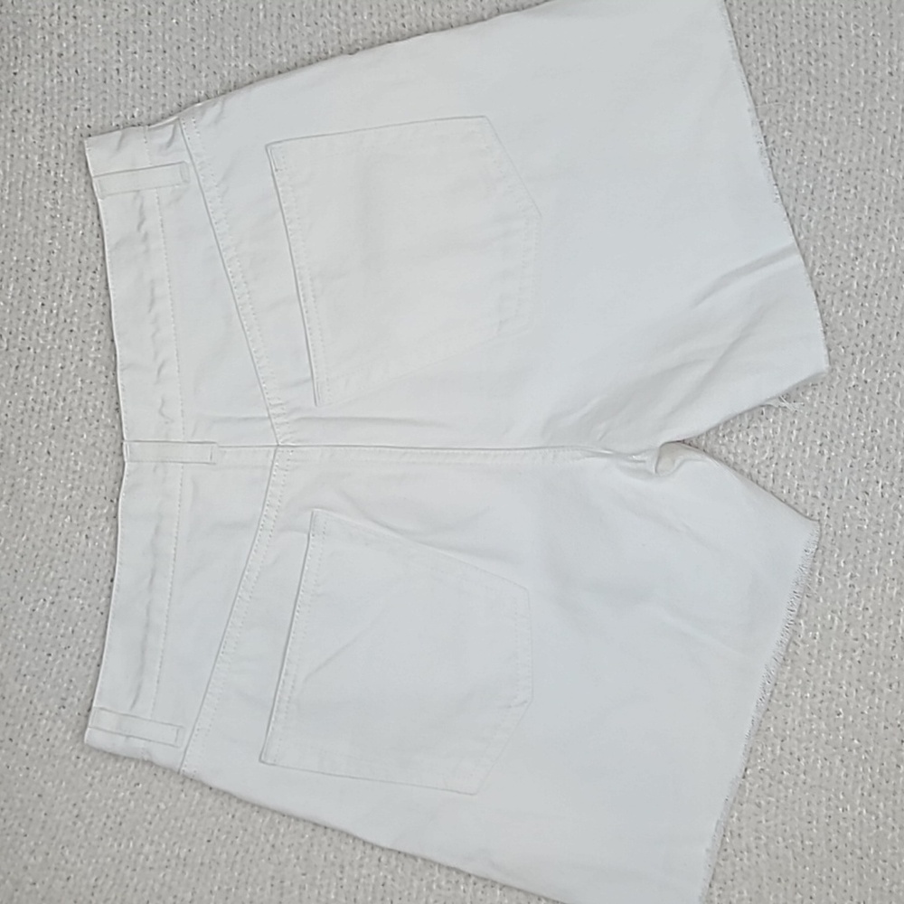 Boyish Monty Cotton Blend High Rise Relaxed Raw Hem Shorts Vintage White NWOT - Picture 13 of 17